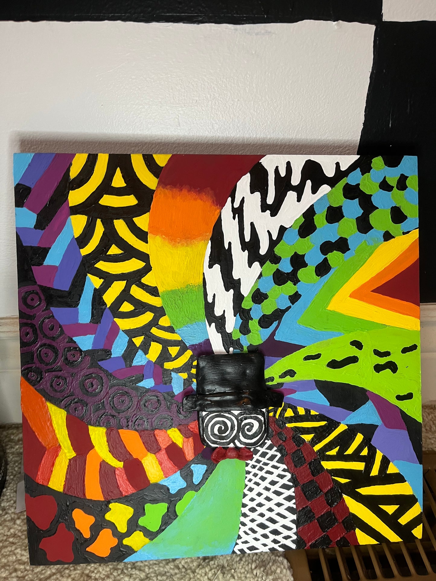 Trippy T.V. Head painting