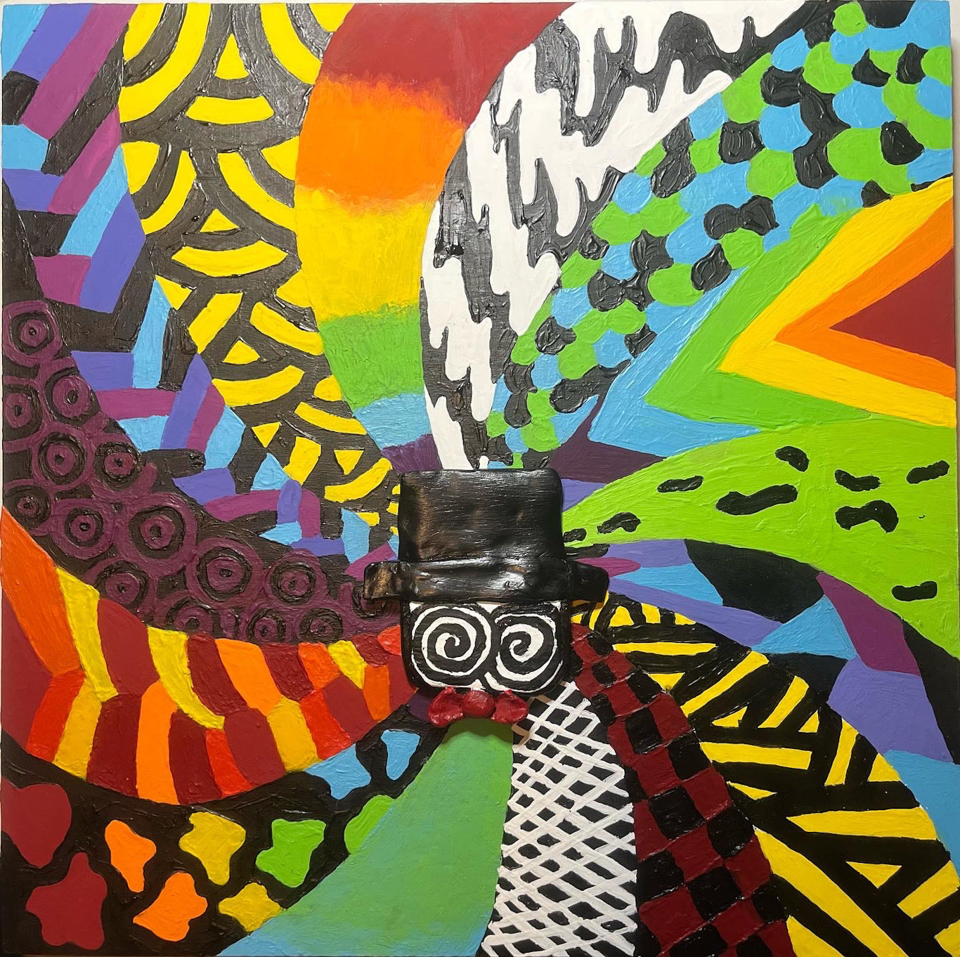 Trippy T.V. Head painting