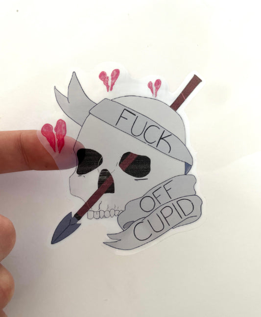Fuck off Cupid Sticker