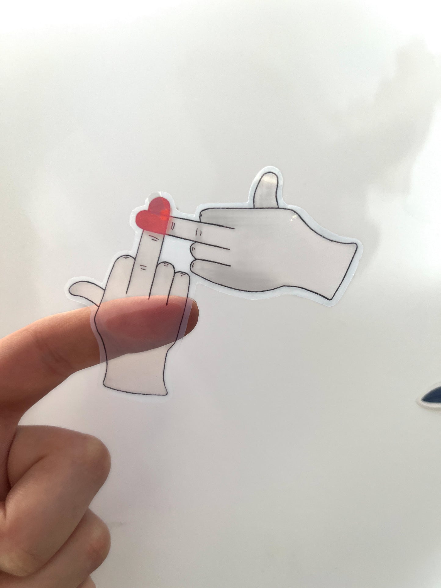 Love heart middle finger sticker